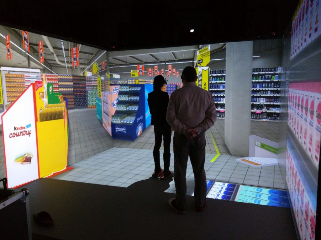 CAVE designed and implemented by Immersion for a retail company.