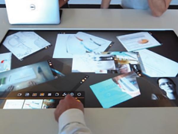 Connected touch tables for remote collaboration.