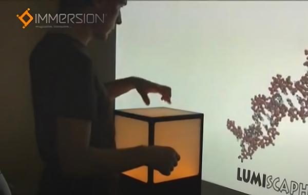 The cubtile: 3D multitouch brings virtual worlds into the user’s hands. 