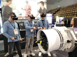 Ici, notre revue de projets immersive où vous pourrez voir un turboréacteur de jet au salon Laval Virtual 2025.
